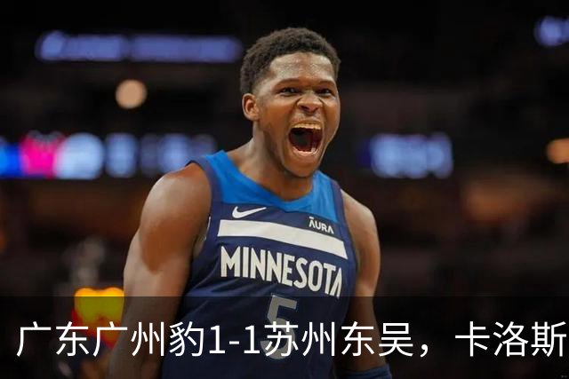 广东广州豹1-1苏州东吴，卡洛斯助攻卡马拉，王彬翰绝平